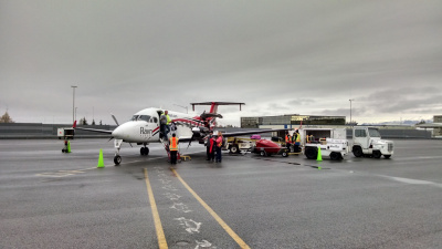 Small plane in Homer Alaska airport