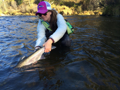 Releasing an Alaska Steelhead