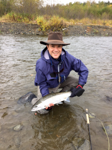 Showing off a small Steelhead