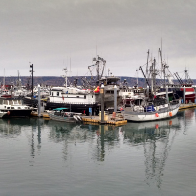 Alaska fishing boats in harbor