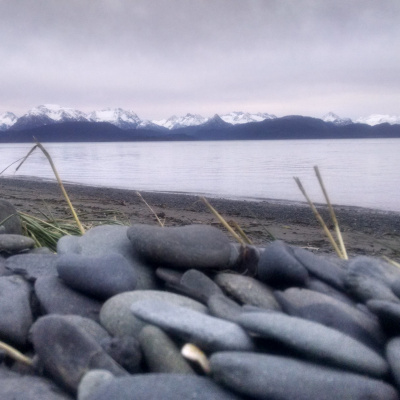 Rocks and mountain view in Alaska