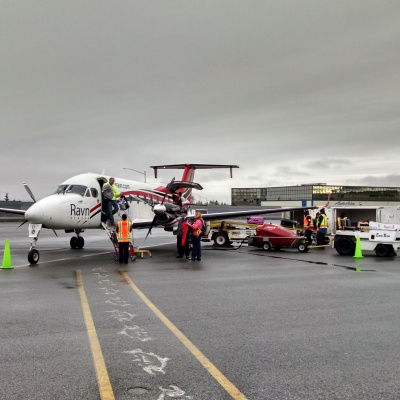 Small plane in Homer Alaska airport