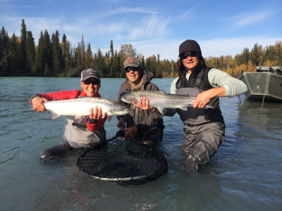 Steelhead double hookup landed