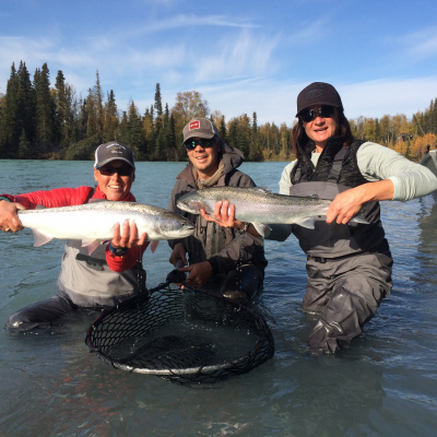 Steelhead double hookup landed