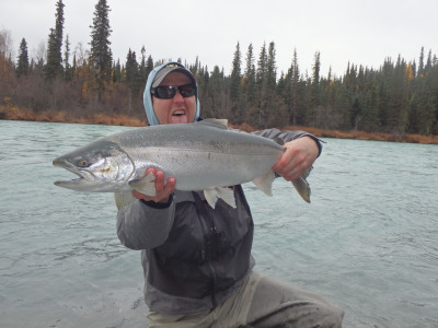 Showing off a big Steelhead