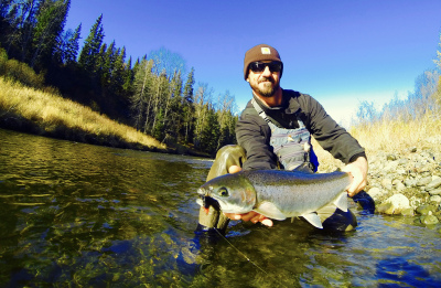 Small stream Steelhead caught with egg sucking leech
