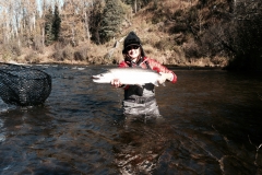 Showing off a bright Steelhead