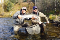 Hoisting a Steelhead from the net