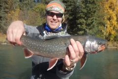 Angler with Arctic Char