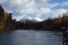 View of anglers fishing Alaska Steelhead