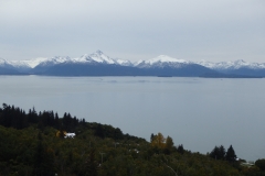 Alaska mountain and ocean view